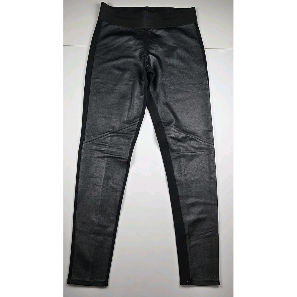 Rock & Republic Womens Imitation Leather Pants Size S Black Skinny Leggings